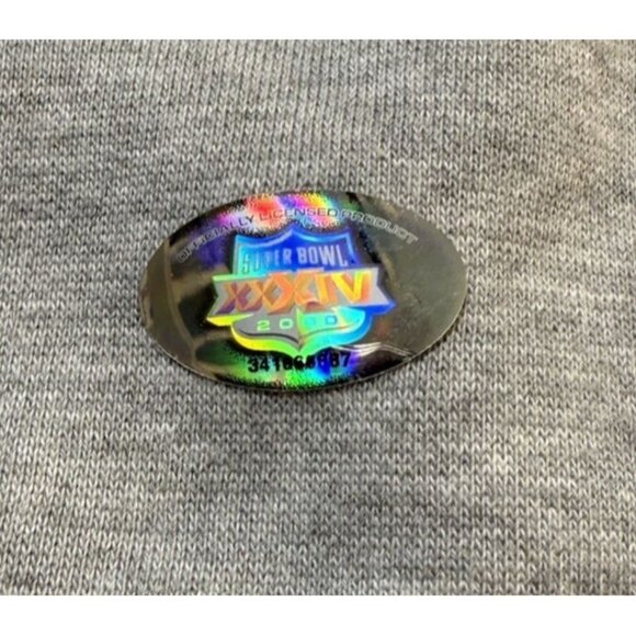 Vintage 2000 Super Bowl XXXIV Gray Sweatshirt Medium NWT - Picture 3 of 14